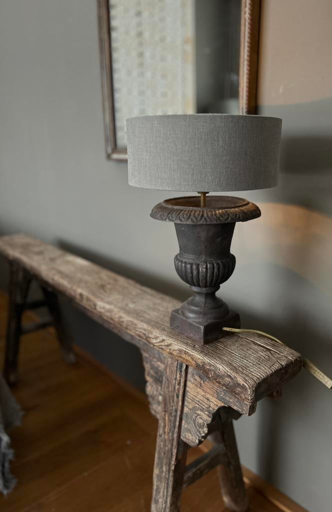 Gietijzeren lampenvoet zonder de kap landelijke lamp, Ophalen of Verzenden, Minder dan 50 cm