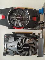 2x Asus video-cards 2 gig en 1 gig samen 45 euro vaste prijs, Ophalen of Verzenden, Zo goed als nieuw, GDDR5, Nvidia
