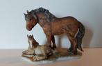 AK Kaiser 488 - Porseleinen beeld Shetland pony met veulen, Antiek en Kunst, Ophalen of Verzenden
