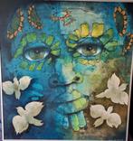 Kunstschilderij van Mzama(Machiel Hopman), Antiek en Kunst, Ophalen of Verzenden