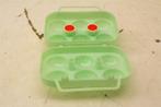 2 Tupperware beker en camping eierhouder 39022, Ophalen of Verzenden, Gebruikt, Groen