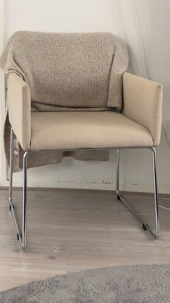 Rivièra Maison fauteuil – stijlvol beige, ophalen Den Haag, Huis en Inrichting, Banken | Sofa's en Chaises Longues, Zo goed als nieuw
