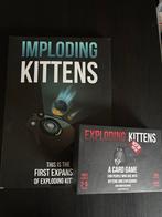 Exploding Kittens + Imploding Kittens uitbreiding, Drie of vier spelers, Ophalen of Verzenden, Zo goed als nieuw
