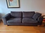 Prachtig 2 en 3 zits bank grijs leer, Ophalen of Verzenden, Gebruikt, Leer
