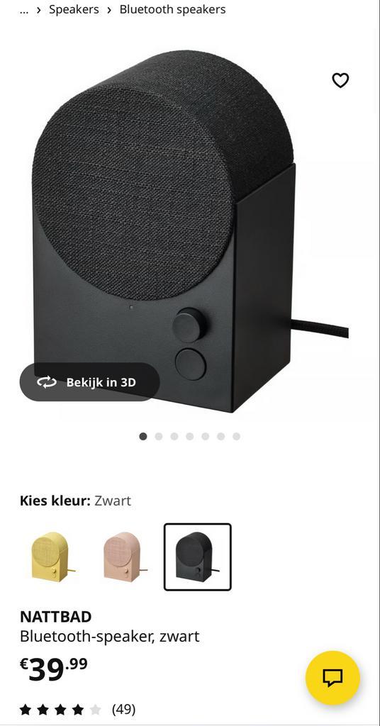 Nattbad Bluetooth Speaker, Audio, Tv en Foto, Luidsprekers, Nieuw, Ophalen of Verzenden