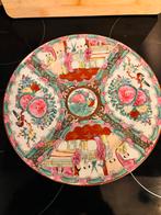 Antiek Chinees Bord - Rose Canton Stijl, Ophalen of Verzenden