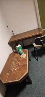 Oude boeren jaren salontafel + eettafel donker hout, Huis en Inrichting, Ophalen, Gebruikt, 100 tot 150 cm, 50 tot 100 cm