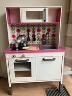 Ikea speelkeuken Duktig met toebehoren, roze-wit bloemen, Ophalen, Gebruikt, Hout, Speelkeuken