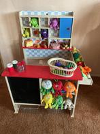 Houten winkeltje / assecoires groente fruit brood taart enz., Ophalen, Gebruikt