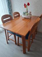 Tka.Echt eiken eethoek, Ophalen, 4 tot 6 stoelen