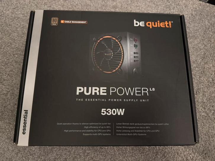 be quiet! Pure Power L8 CM voeding 530 watt, Computers en Software, Pc- en Netwerkkabels, Gebruikt, Ophalen of Verzenden