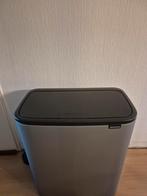 Brabantia Bo Touch prullenbak, concrete gray, 2x30L, Huis en Inrichting, Ophalen, 50 tot 75 cm, 40 liter of meer, Zo goed als nieuw