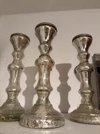Rivièra Maison Kandelaars Glas Armeluis Zilver, Antiek en Kunst, Ophalen of Verzenden, Glas