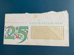 Envelop gelukstelegram meer dan 50tig jaar oud, Postzegels en Munten, Brieven en Enveloppen | Nederland, Ophalen of Verzenden