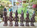 3x set oud afrika ibeji stam benin yoruba hout beeld ca 1900, Antiek en Kunst, Ophalen of Verzenden