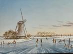 Ruud Verkerk, molen in een winters de Vlist, Ophalen