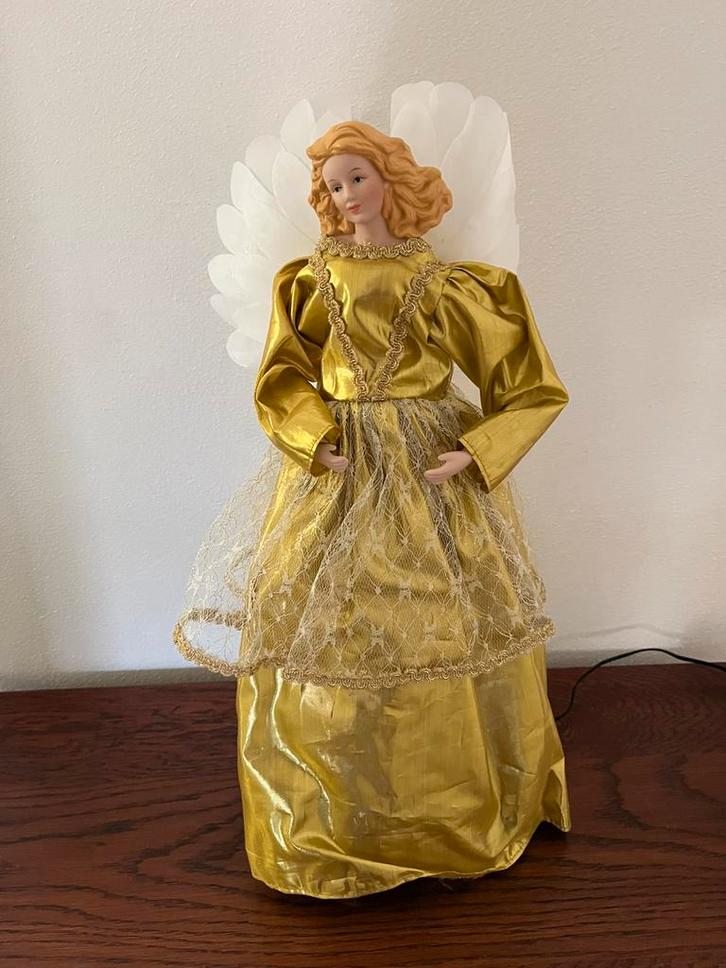 Fibre Optic Kerstengel 45 cm. met originele doos & adapter, Diversen, Kerst, Nieuw, Ophalen