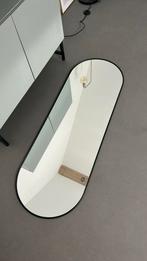 Grote zwart metalen spiegel ovaal, Huis en Inrichting, Woonaccessoires | Spiegels, Ophalen, Minder dan 50 cm, 100 tot 150 cm, Zo goed als nieuw