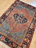 Vintage handgeknoopt perzisch tapijt hamadan 195x132, Info@SlatsAntiek.nl, 100 tot 150 cm, Perzisch, Ophalen of Verzenden