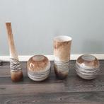 Moderne vazen van Glas, Met wit, bruin en zwarte kleuren, Overige kleuren, Ophalen of Verzenden, Minder dan 50 cm, Glas