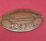 Duitse WO2 Kriegsmarine WASPIK scheepsbouwerplaat, Ophalen of Verzenden, Marine, Duitsland, Embleem of Badge