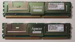 2x2 GB FBD PC2-5300 CL5 Apacer geheugen (totaal 4gb) DDR2, Ophalen of Verzenden, Zo goed als nieuw, DDR2, Desktop
