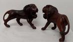 Antieke Houten Leeuwen Beelden - Prachtig Houtsnijwerk, Antiek en Kunst, Ophalen of Verzenden