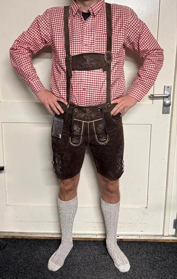 Nieuw lederhose set compleet echt leer beschikbaar voor biedingen