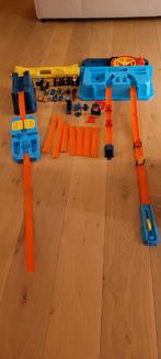 Hotwheels track builder set Inc. Extra,s, Ophalen of Verzenden, Zo goed als nieuw, Handmatig, Hot Wheels