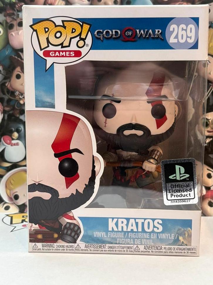 Funko pop Kratos 269 van God of War games playstation, Verzamelen, Poppetjes en Figuurtjes, Zo goed als nieuw, Ophalen of Verzenden