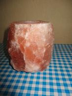Zoutsteen theelichthouder, Overige materialen, Overige kleuren, Ophalen of Verzenden, Zo goed als nieuw