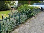 Smeedijzeren hek + poort (26m) - Gedemonteerd, Tuin en Terras, Ophalen, Met poort, Gebruikt, Sierhekwerk