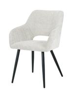 Eetkamerstoelen 6 stuks off white - op=op €104,-, Wit, Nieuw, Ophalen of Verzenden, Stof
