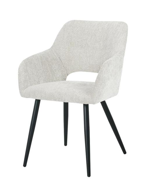Eetkamerstoelen 6 stuks off white - op=op €104,-, Huis en Inrichting, Stoelen, Nieuw, Vijf, Zes of meer stoelen, Stof, Wit, Ophalen of Verzenden