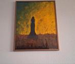 Schilderij: Vrouw in Landschap van K Aaltink, Antiek en Kunst, Ophalen