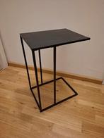 Bijzettafel zwart metaal, Huis en Inrichting, Minder dan 55 cm, Gebruikt, Metaal of Aluminium, Rond