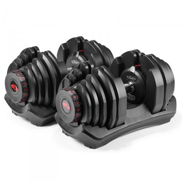 BowFlex SelectTech BF1090i Halterset + Stand, Sport en Fitness, Fitnessmaterialen, Zo goed als nieuw, Halterset, Armen, Ophalen