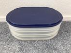 Tupperware combismart vleeswarendoos. 3 laags. Goede staat., Ophalen of Verzenden, Gebruikt, Blauw, Overige typen