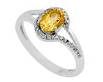 Natuurlijke Citrien ring in zilver (ringmaat 17,25), -, -, Nieuw, Ophalen of Verzenden