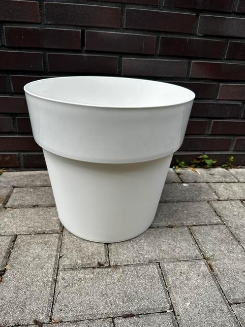 Witte elho verrijdbare pot, potmaat 35cm, Tuin en Terras, Bloempotten, Zo goed als nieuw, Kunststof, Binnen, Balkon, Minder dan 40 cm