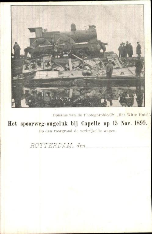 Rotterdam - Spoorweg ongeluk - I, Verzamelen, Ansichtkaarten | Nederland, Ongelopen, Zuid-Holland, Voor 1920, Ophalen of Verzenden