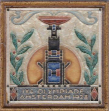 Porceleyne Fles cloisonné tegel : Olympiade beschikbaar voor biedingen