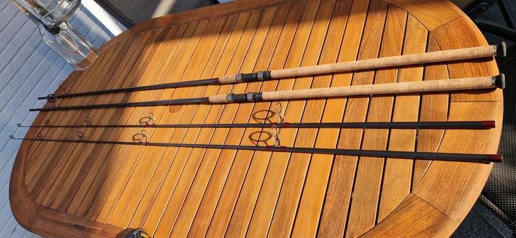2x Shimano Forcemaster 12ft karperhengels 2 3/4 zeer nette!, Watersport en Boten, Hengelsport | Karpervissen, Zo goed als nieuw