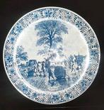 Delfts Blauw Wandbord - Wintertafereel, Antiek en Kunst, Antiek | Wandborden en Tegels, Ophalen of Verzenden