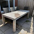 Grote houten tuintafel – robuust & karaktervol, Ophalen, Gebruikt, Rechthoekig, Hout