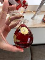 Engel kerstbal vintage rood met goud kerstboomversiering, Diversen, Kerst, Ophalen, Gebruikt