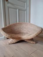 Rotan rieten lotus jaren 70 design meditatie stoel fauteuil, Huis en Inrichting, Fauteuils, Ophalen, Zo goed als nieuw, 75 tot 100 cm