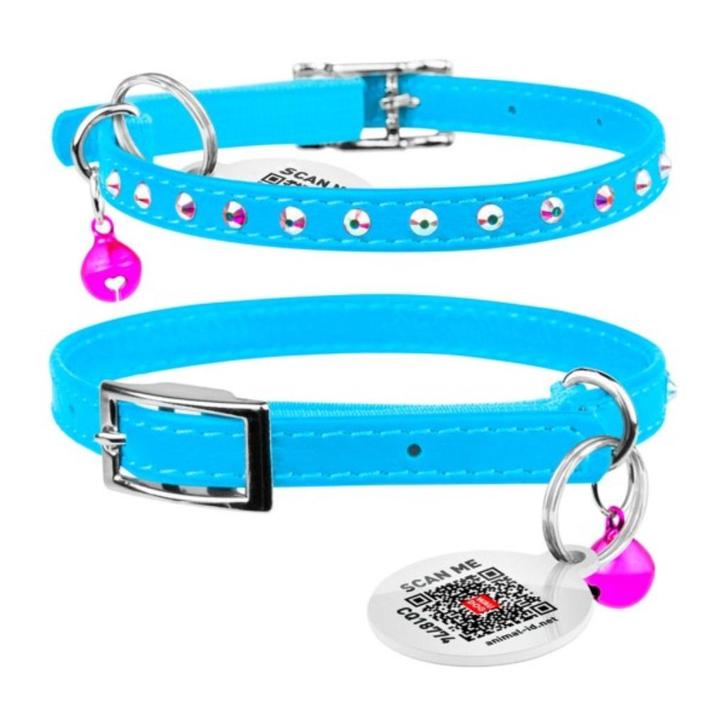 WAUDOG Glamour Star Kattenhalsband Blauw Nek 22-30 cm -35%!, Dieren en Toebehoren, Kattenhalsbanden en Penningen, Nieuw, Ophalen of Verzenden