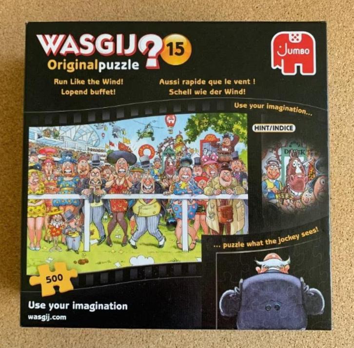 Wasgij puzzel, legpuzzel, puzzle 15 Lopend buffet! 500 stuks, Hobby en Vrije tijd, Denksport en Puzzels, Zo goed als nieuw, Legpuzzel