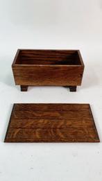 Eikenhouten kistje, doosje met deksel, lepelkistje. 5A3, Huis en Inrichting, Tweedehands verkoop, Tweedehands verkoop, Minder dan 50 cm